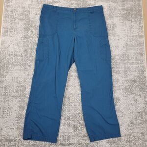 Carhartt Scrub Pants Mens Size 2XLT Blue Elastic Waist Ripstop Medical Dental